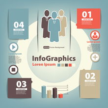 標簽與立體信息統計模板 為商務金融與信息咨詢服務賦能